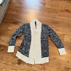 Women's Gray and Cream Sweater